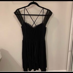 Black Lace Sweetheart Dress